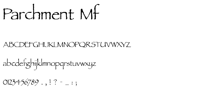Parchment MF font